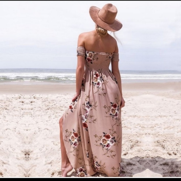 💜Off Shoulder Summer Beach Dress coverall - Picture 2 of 3